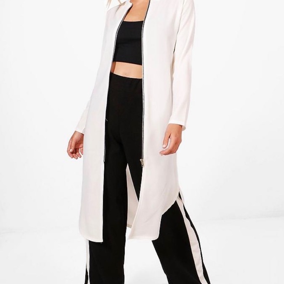 Lightweight longline bomber jacket.. color: Camel - Picture 3 of 4